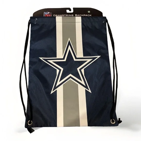 Dallas Cowboys Official NFL Team Stripe FOCO Drawstring Backpack‎ Bag Fan GYM