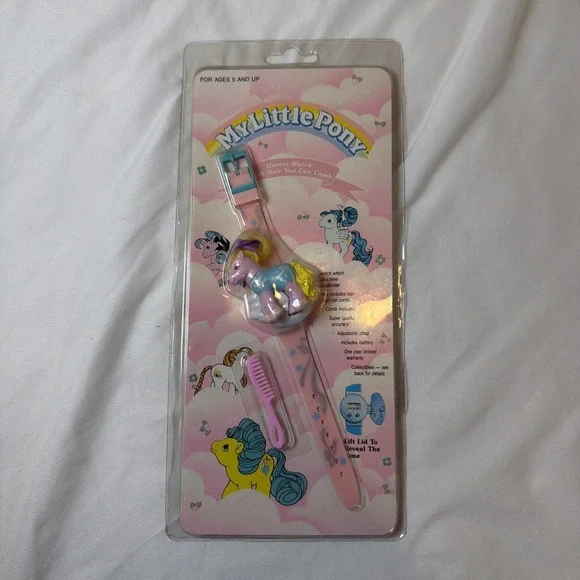 Quartz Watch My Little Pony MLP 1990 Hasbro New Sealed Hair You Can Comb