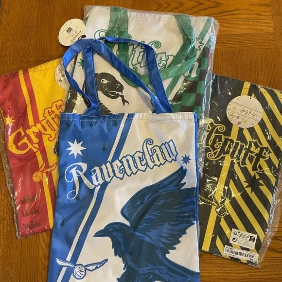 HARRY POTTER Hogwarts House Tote Bags Set- $20 for all 4