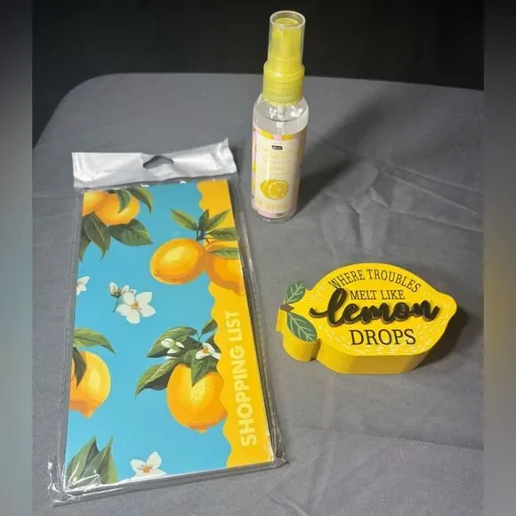 3 pc New Lemon Theme Bundle NWT