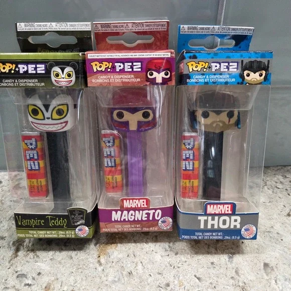 NEW Pop PEZ Candy Dispenser Magneto Thor Vampire Teddy Funko Limited Edition Lot