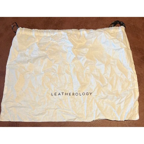 LEATHEROLOGY Dust Bag Pouch White Drawstring Storage Protector‎ Accessory