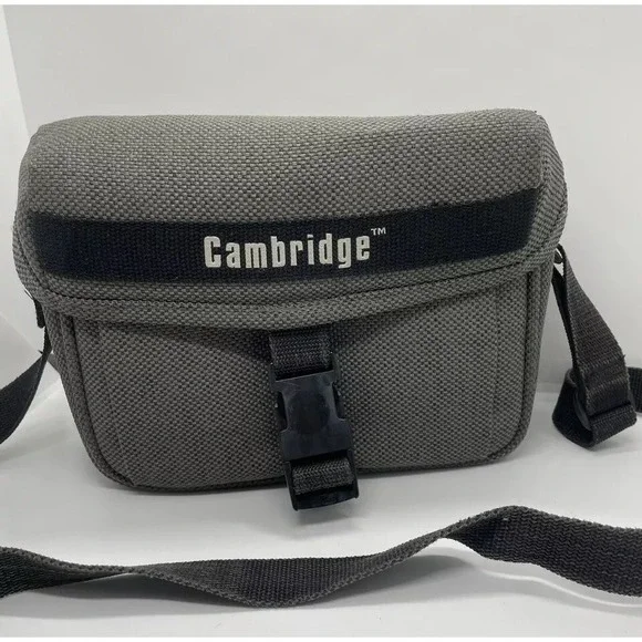 Cambridge‎ Camera Bag Repositionable Padded Inserts Gray Tweed Durable Stylish