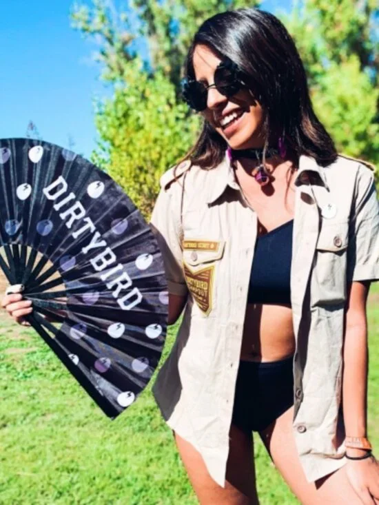 NEW, RARE Dirtybird Black Egg Logo Festival Fan