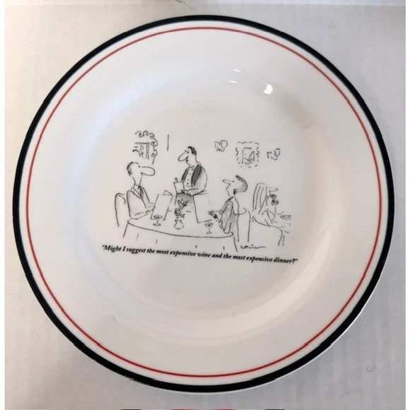 Restoration Hardware, The New Yorker Cheese Plate, 1998 The Cartoon Bank VTG