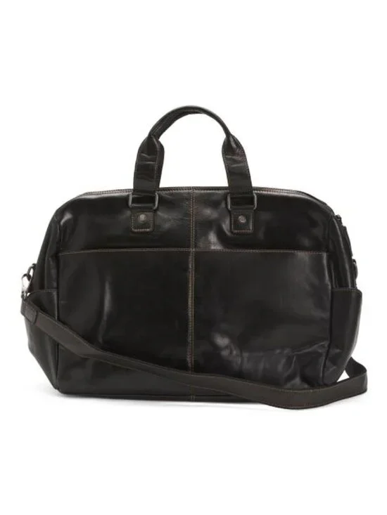 JACK GEORGES Buffalo Leather Voyager Hand Stained Duffle