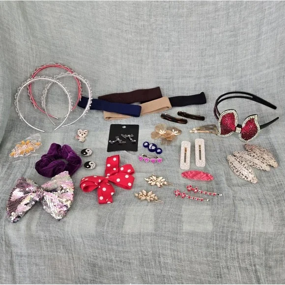 Girls Hair Accessory Lot Wear Craft and Repair