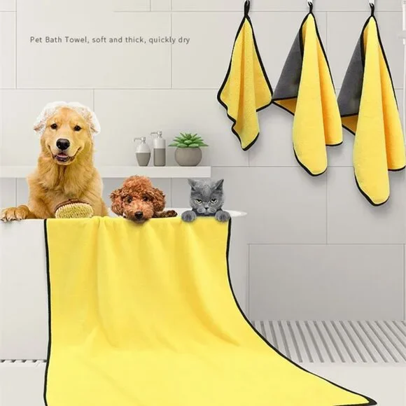 Pet Bath Towel Super Soft, Absorbent, and Quick Drying