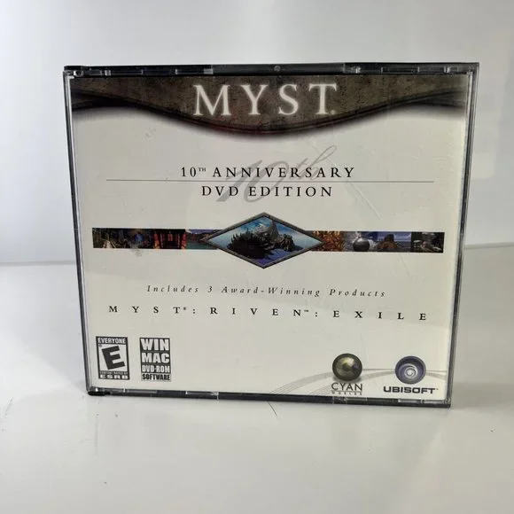 MYST 10th Anniversary DVD Edition Myst Riven Exile (Windows/Mac 2003) 3 Disc Set