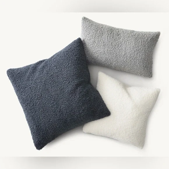 PLUSH FAUX SHEARLING PILLOW COVER-SET OF 2