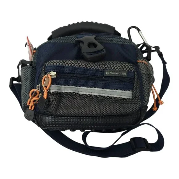 Samsonite Camera Camcorder Bag Multi-Pocket Shoulder Strap SB609BLU Blue Gray