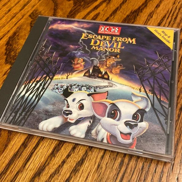 Vintage 90s Disney 101 Dalmatians Escape from Devil Manor PC Game CD-ROM Gaming