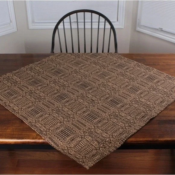 Primitive Colonial Birmingham Coverlet Table Square 36