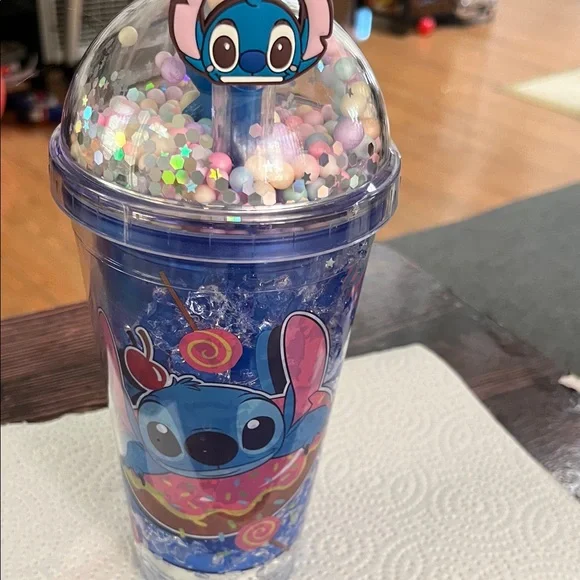 Blue Character Party Tumbler with Straw