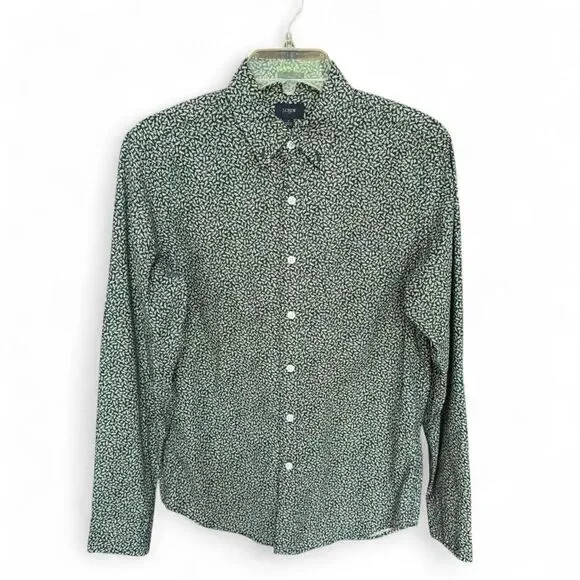 J.Crew green button down shirt Size S