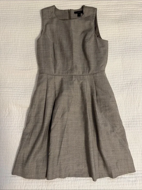 J. Crew Sleeveless Gray Fit & Flare Dress