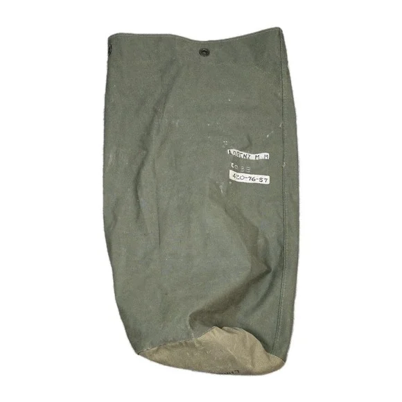 WWII 1944 USN Sea Bag Tweedies Canvas Duffel – Named M. M.‎ Lorenz – 36x20