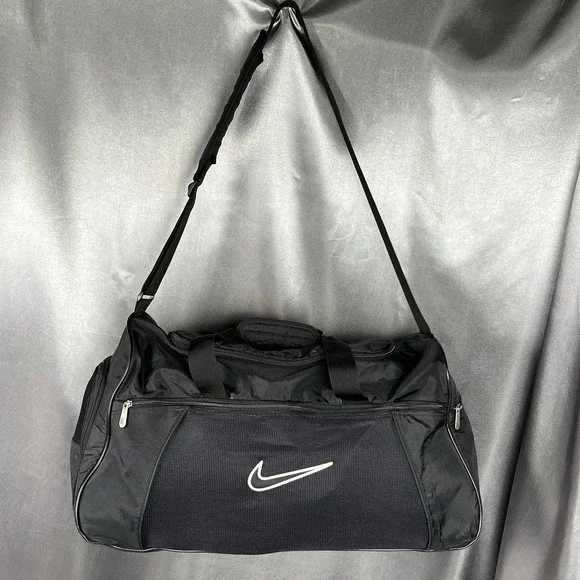 Nike Elite Duffel Bag Black Mesh Pocket BA0037-001 Vintage 2008 Sport Gym 20