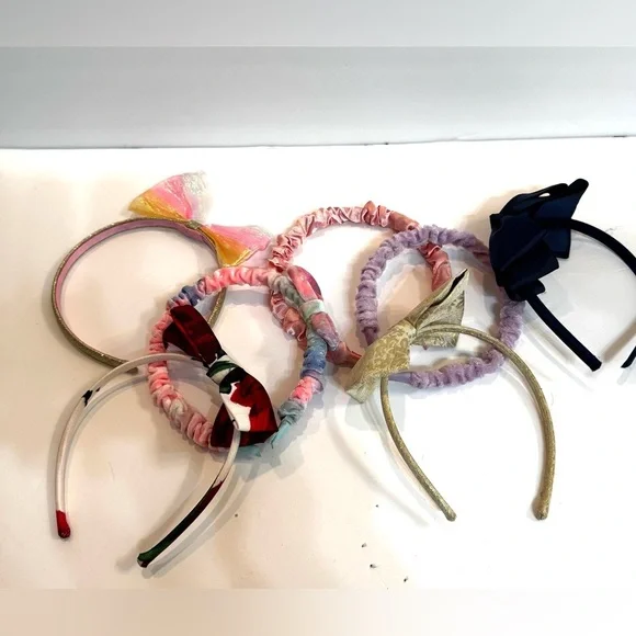 7 Little Girl Head Bands for Dress Up , School Headbands