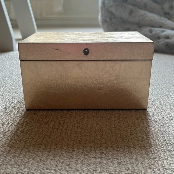 restoration hardware gold jewelry box