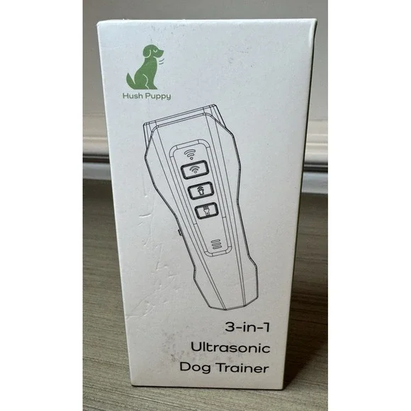 HUSH PUPPY Dog Bark Deterrent Device – 3-in-1 Rechargeable Ultrasonic Training