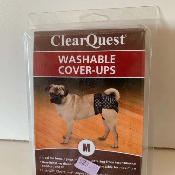 ClearQuest Washable Dog Cover-Ups. Pack of 2 Size Medium but wears like a Small