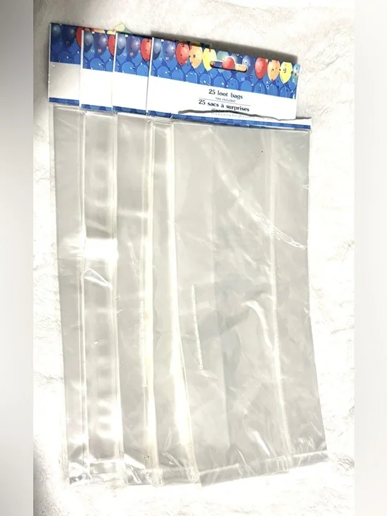 NEW Clear Loot Bags - 5 Packages