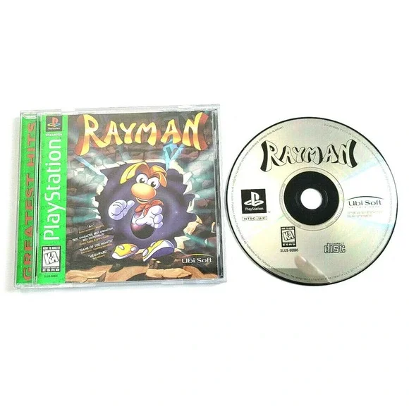 RAYMAN PLAYSTATION 1 PS1 GAME UBISOFT CIB COMPLETE IN‎ BOX GREATEST HITS 1997