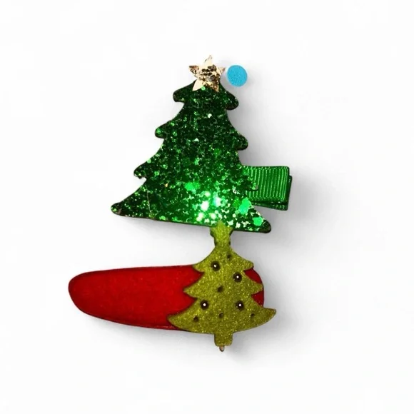 Festive Christmas Tree Hair Clip