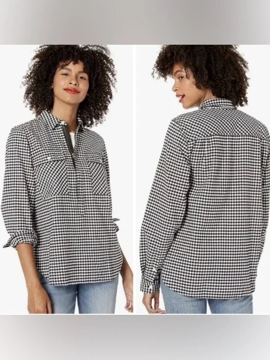 🌺J. Crew Mercantile Gingham shirt-jacket