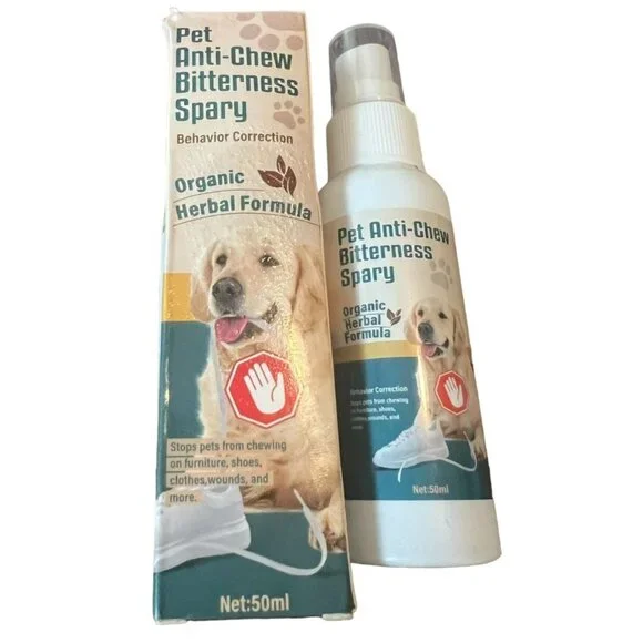 Pet Anti Chew Spray Stop Dog/Cat Biting Chewing‎ Bitter Natural Spray 50ML