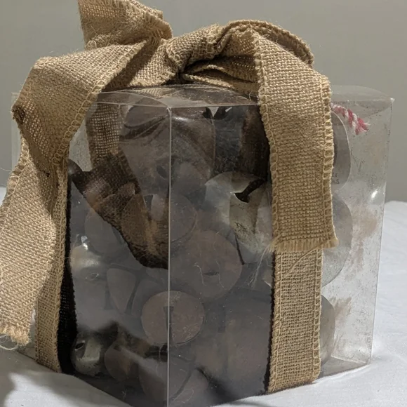 Rustic Burlap Wrapped Decorative Bells