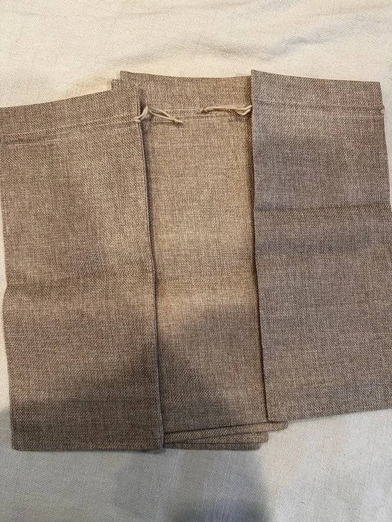 Neutral Beige wine bags - Set of 6