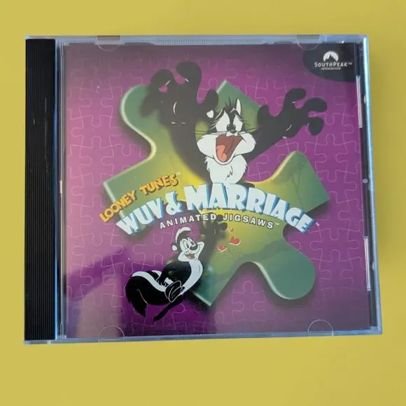 Looney Tunes Wuv & Marriage Animated Jigsaws PC 1998 SouthPeak Interactive CD
