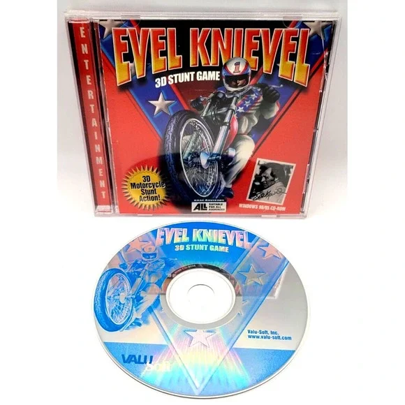 EVEL KNIEVEL 3D STUNT GAME PC Game‎ CD-ROM Windows 98/95 1998