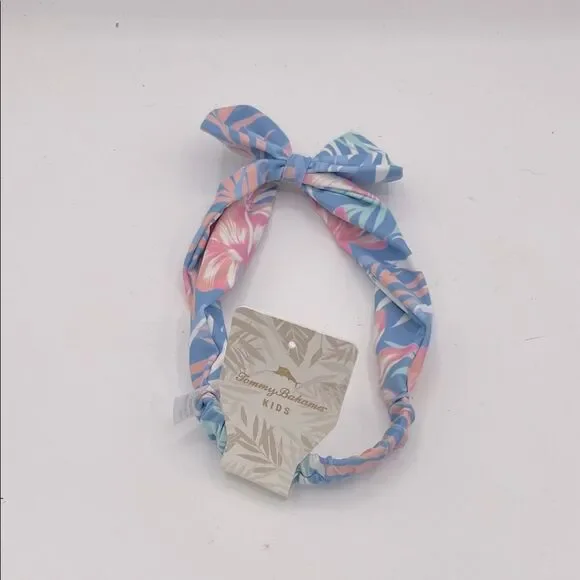 Tommy Bahama kids floral tropical bow head band NWT