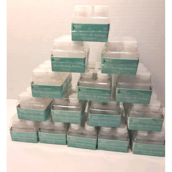 Lot of 15 (6 bottles ea) TRADITIONAL STYLE WEDDING BUBBLES 6oz Bridal Favors