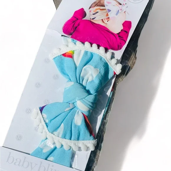 Baby Bling Trimmed printed knot headband NWT