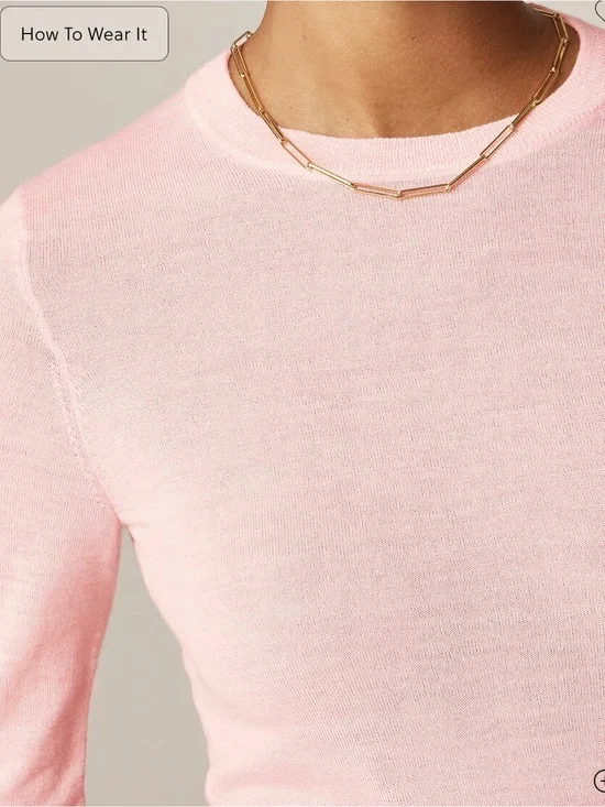 J.Crew Carolyn fitted crewneck sweater in merino wool size Medium