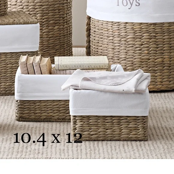 RH Basket Liner Small Shelf Basket: liner only 10¼