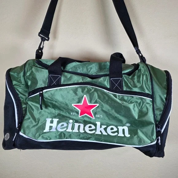Heineken Green Red Star Duffle Bag‎ Travel Gym Sport Bag nylon lightweig RAREht