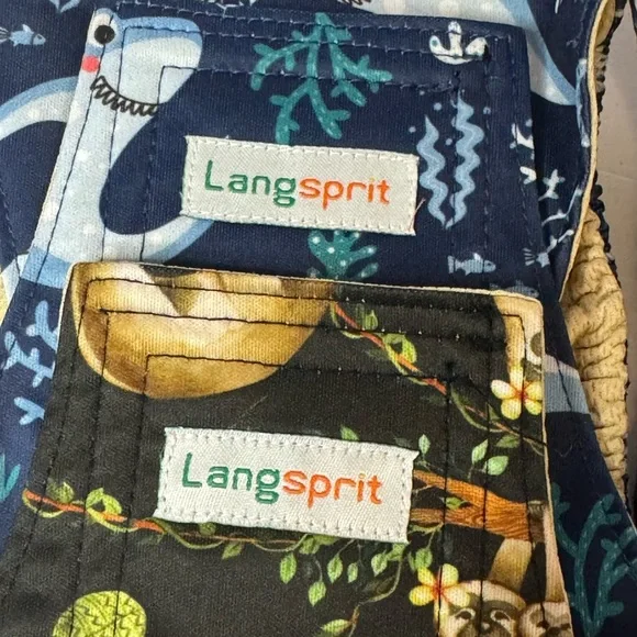 Langsprit (4) & Wegreeco (2) Reusable Male Dog Diaper Belly Bands, set of 6, NEW