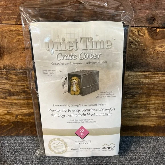 Midwest Quiet Time Dog Crate Cover Black 22L x 13W x 16H Training Pets