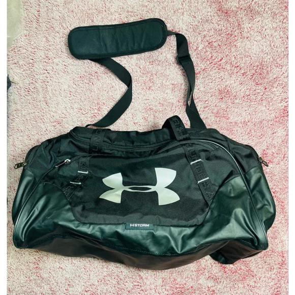 Men's Under Armour Black Silver Storm Duffel Bag One Size