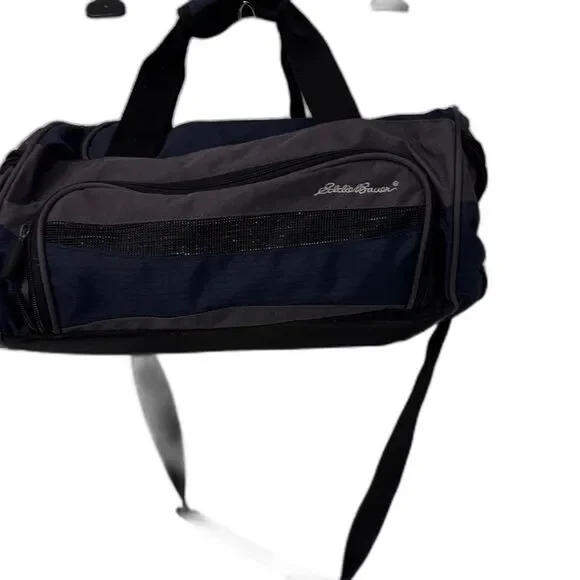 Eddie Bauer Men's Charcoal and Navy Duffel Bag
