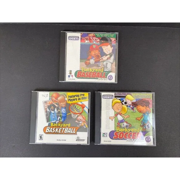 Lot of 3 Backyard Sports PC Games Baseball Basketball Soccer