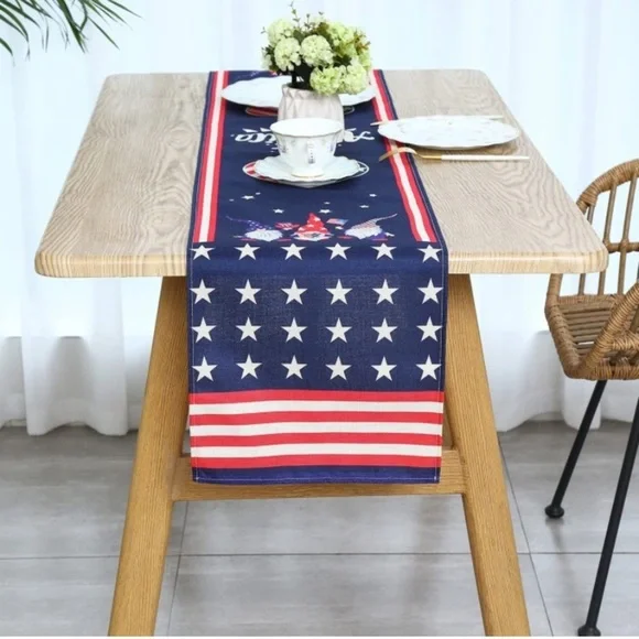 Independence day Fourth of July table runner 13x72