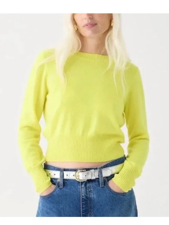 J.Crew Cashmere shrunken crewneck sweater