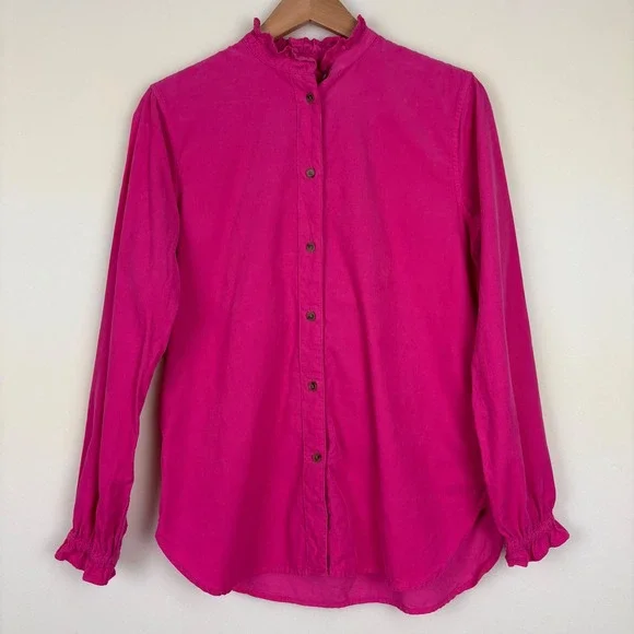 J.Crew Women's Button Up Top‎ SZ 2/XS Pink