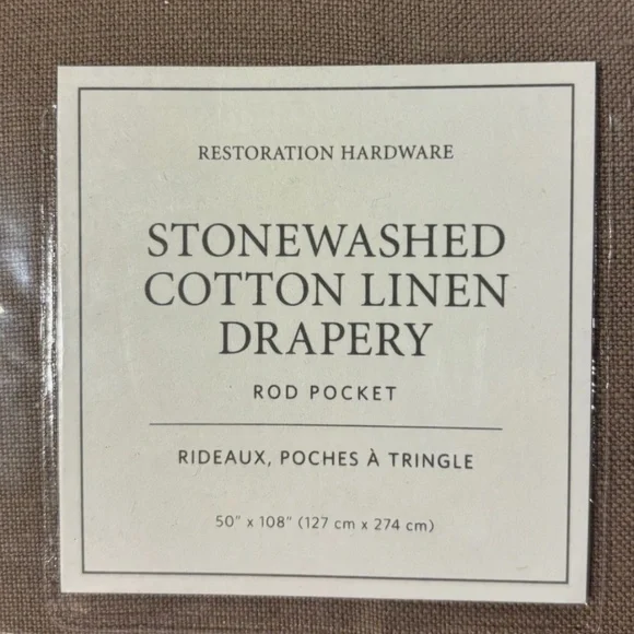 Restoration Hardware - Stonewashed Cotton Linen Drapery